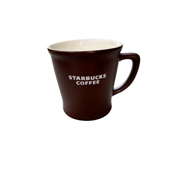 Starbucks Brown and white Coffee Mug / Tea Cup 2008 Large 16 oz - Picture 2 of 5